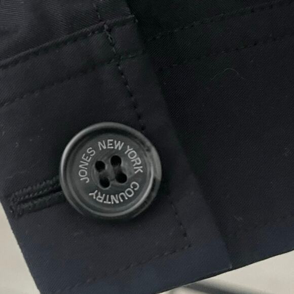 Jones New York Country Women's 8 Black Stretch Shirt Button Down Jacket - Picture 4 of 4